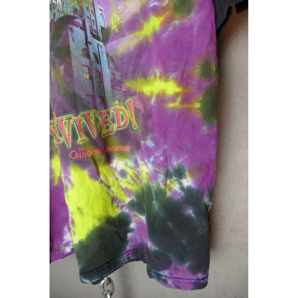 Disneyland Tower of Terror Tie Dye Shirt Mens I Survived Hollywood Tower Hotel - Picture 6 of 9